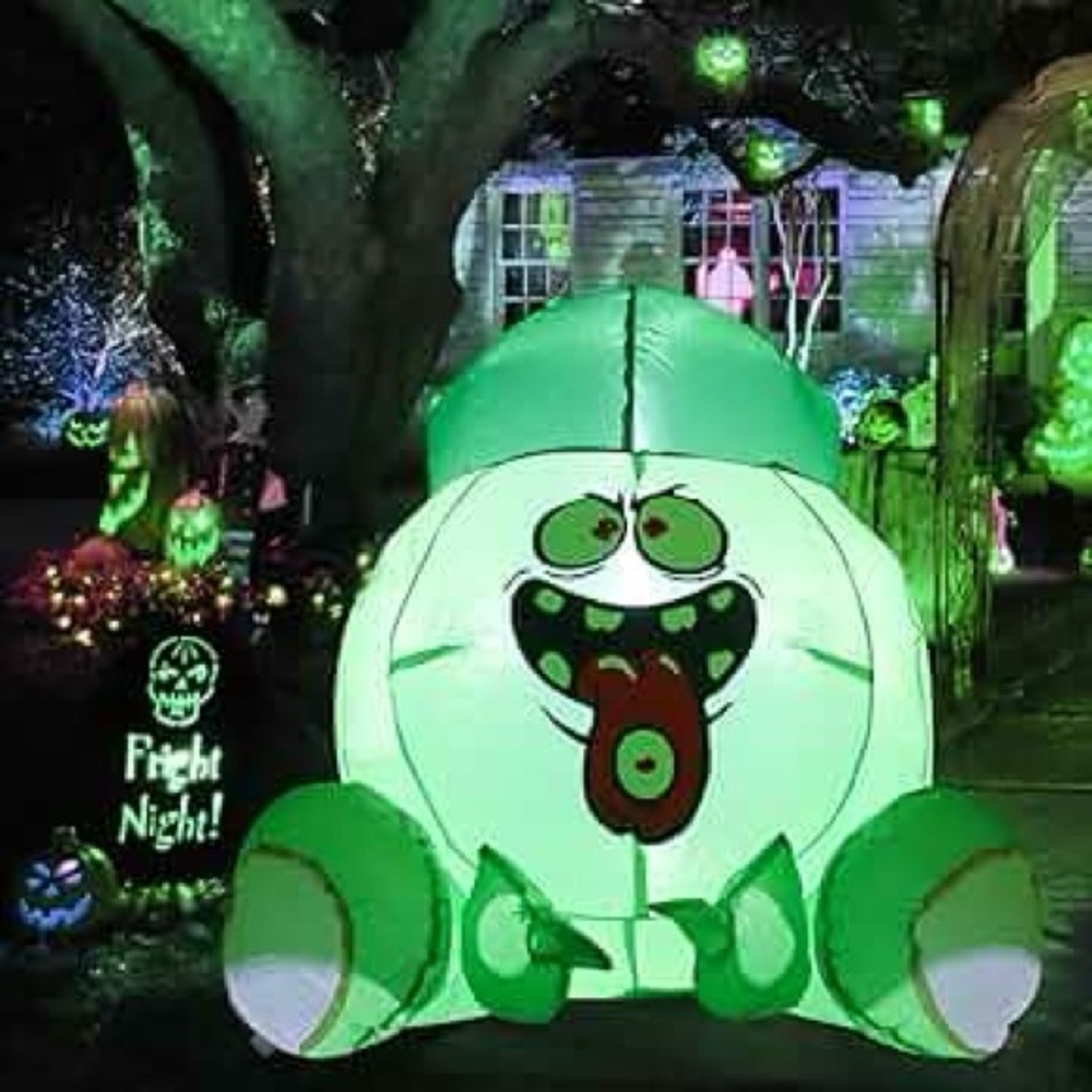 2.5 Ft Tall Little Demon Monster green Inflatable
LED Lights Blow Up.
